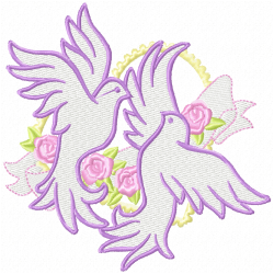 Pigeons And Doves Embroidery Design 8 Pigeons And Doves Embroidery Design 8